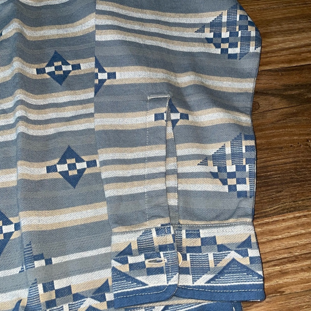 RRL Indigo Jacquard Knit Shirt - Picture 7 of 11